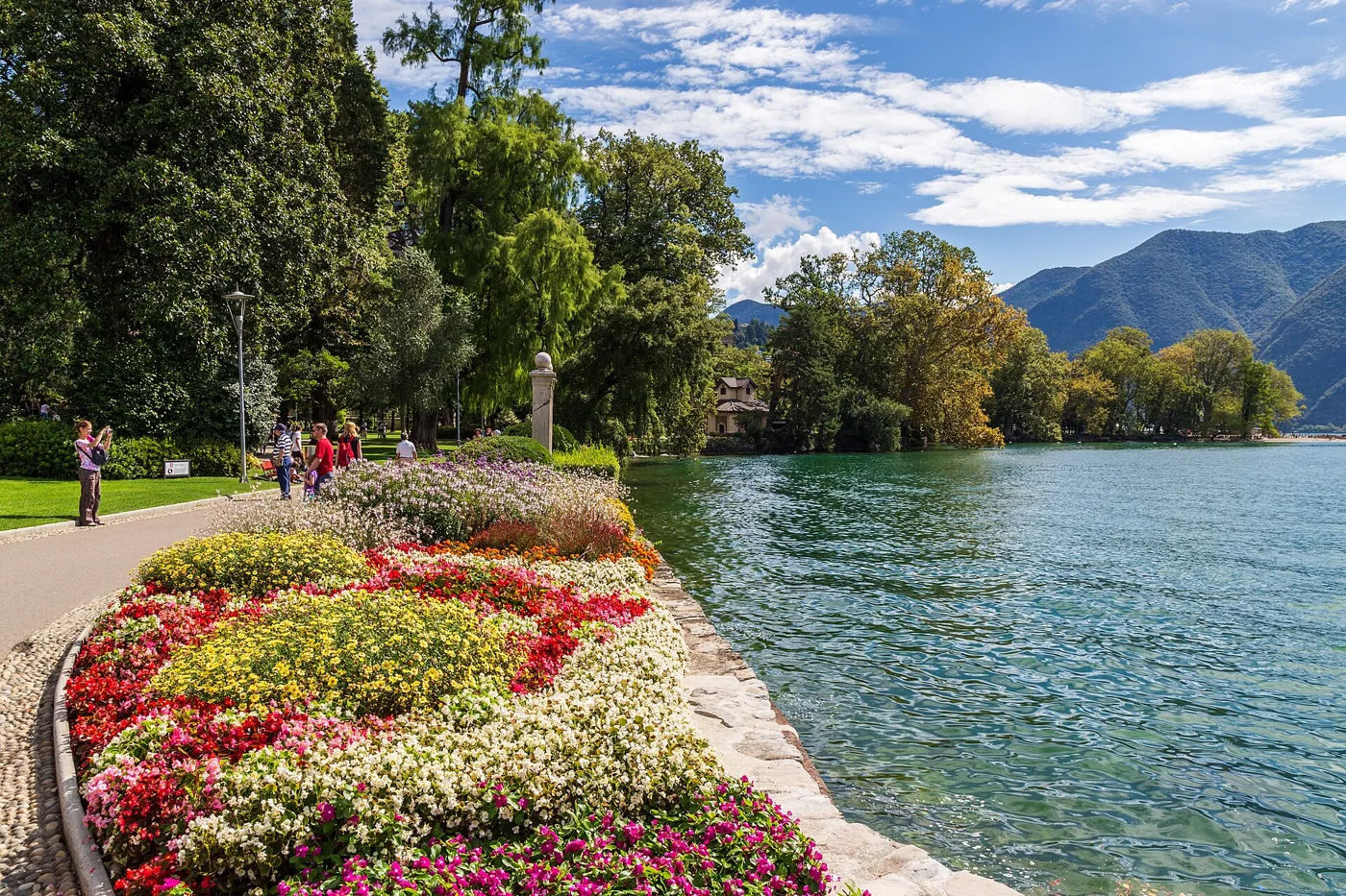 Parco Ciani e il lago, Cassarate, Lugano